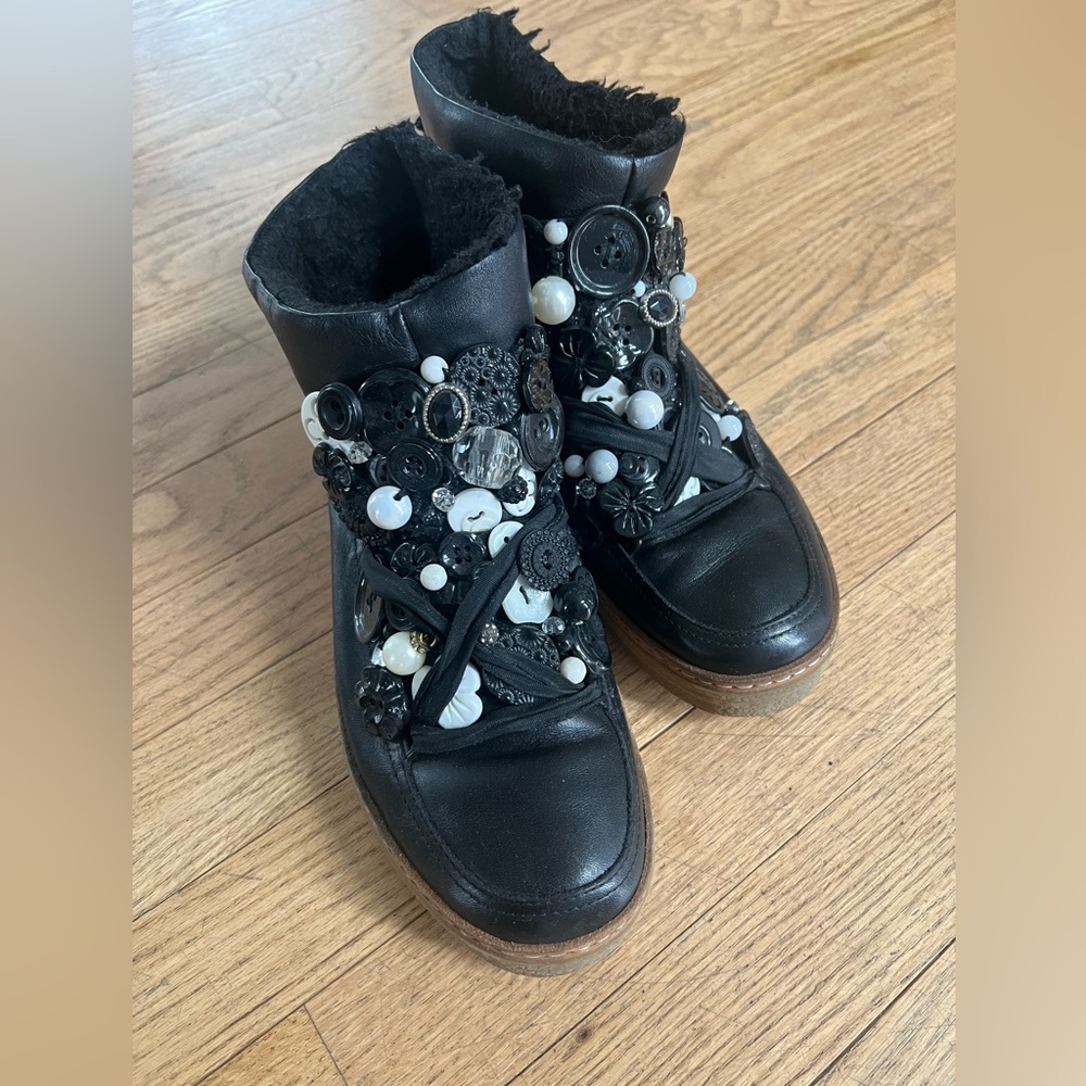 Real leather boots